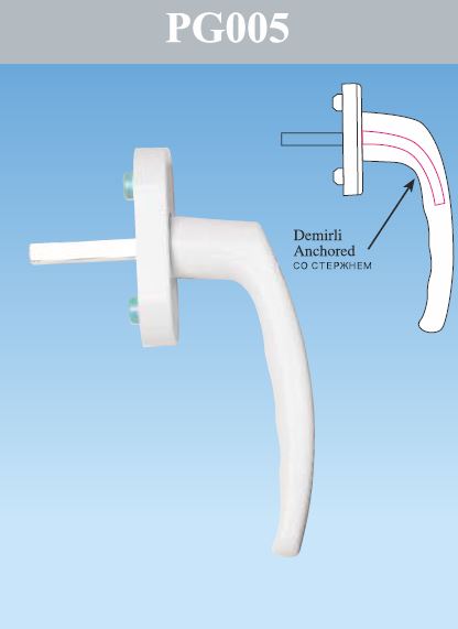 PLASTİK PENCERE KOLU DEMİRLİ / WİNAX-PG005